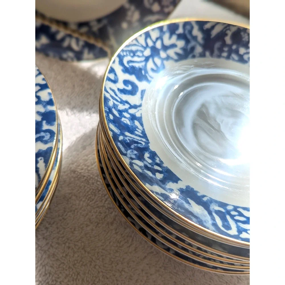 Ralph Lauren Round Hill SET 6 + Sugar Bowl SALAD BREAD & BUTTER SAUCERS Total 37